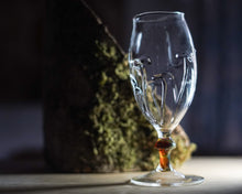 Load image into Gallery viewer, Mushroom 'beer' glass, brown stem