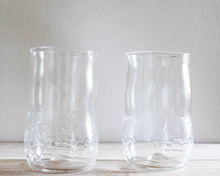 Load image into Gallery viewer, Handblown glass tumbler with mountain design