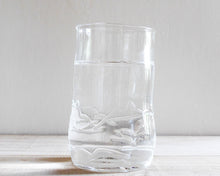 Load image into Gallery viewer, Handblown glass tumbler with mountain design