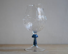 Load image into Gallery viewer, Mushroom Gin Glass, blue stem
