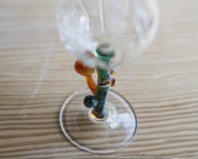 Load image into Gallery viewer, Wine glass with fancy mushroom stem, Turkey tail
