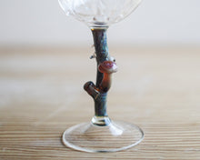 Load image into Gallery viewer, Wine glass with fancy mushroom stem, Jelly ears
