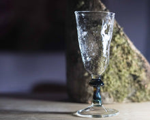 Load image into Gallery viewer, Forest fern textured small glass with mushroom stem
