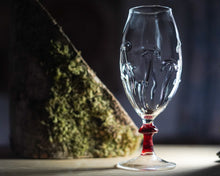 Load image into Gallery viewer, Mushroom 'beer' glass, red stem
