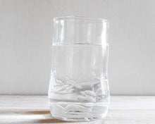 Load image into Gallery viewer, Handblown glass tumbler with mountain design
