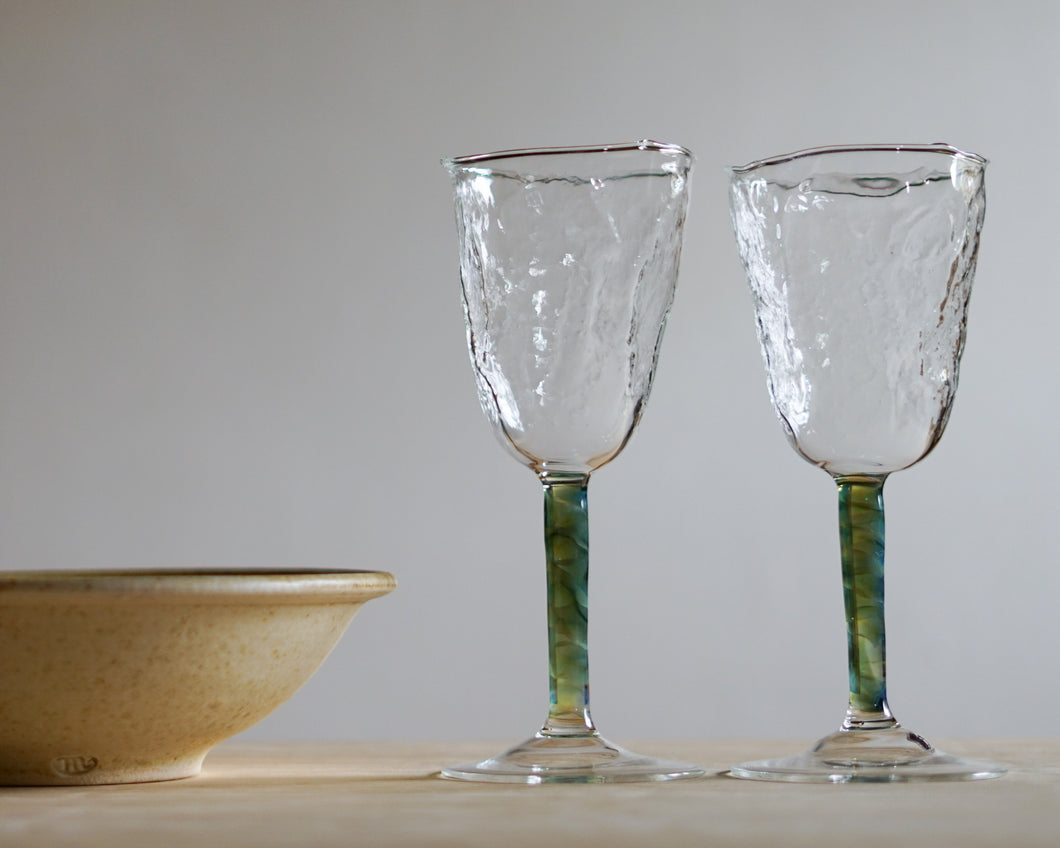 Forest Herdwick Wool Textured Wine Glass