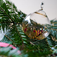 Load image into Gallery viewer, Forest pine textured, gilded bauble - Pink/gold
